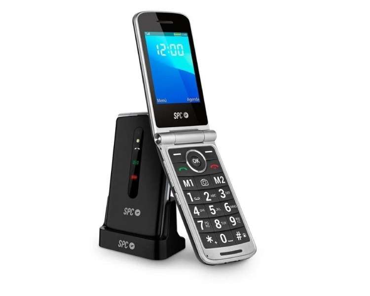 pTelefono movil con conectividad 4G para personas mayores Con tapa protectora pantalla de 288221 amplio teclado dos memorias di