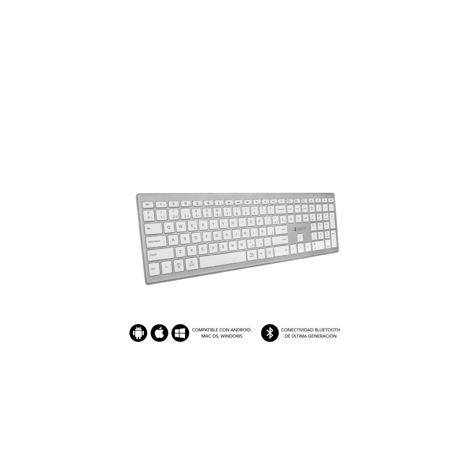 p ph2Teclado Completo inalambrico Bluetoothnbsp Pure Extended Silver h2ulliTeclado completo ultra delgado con conectividad Blue