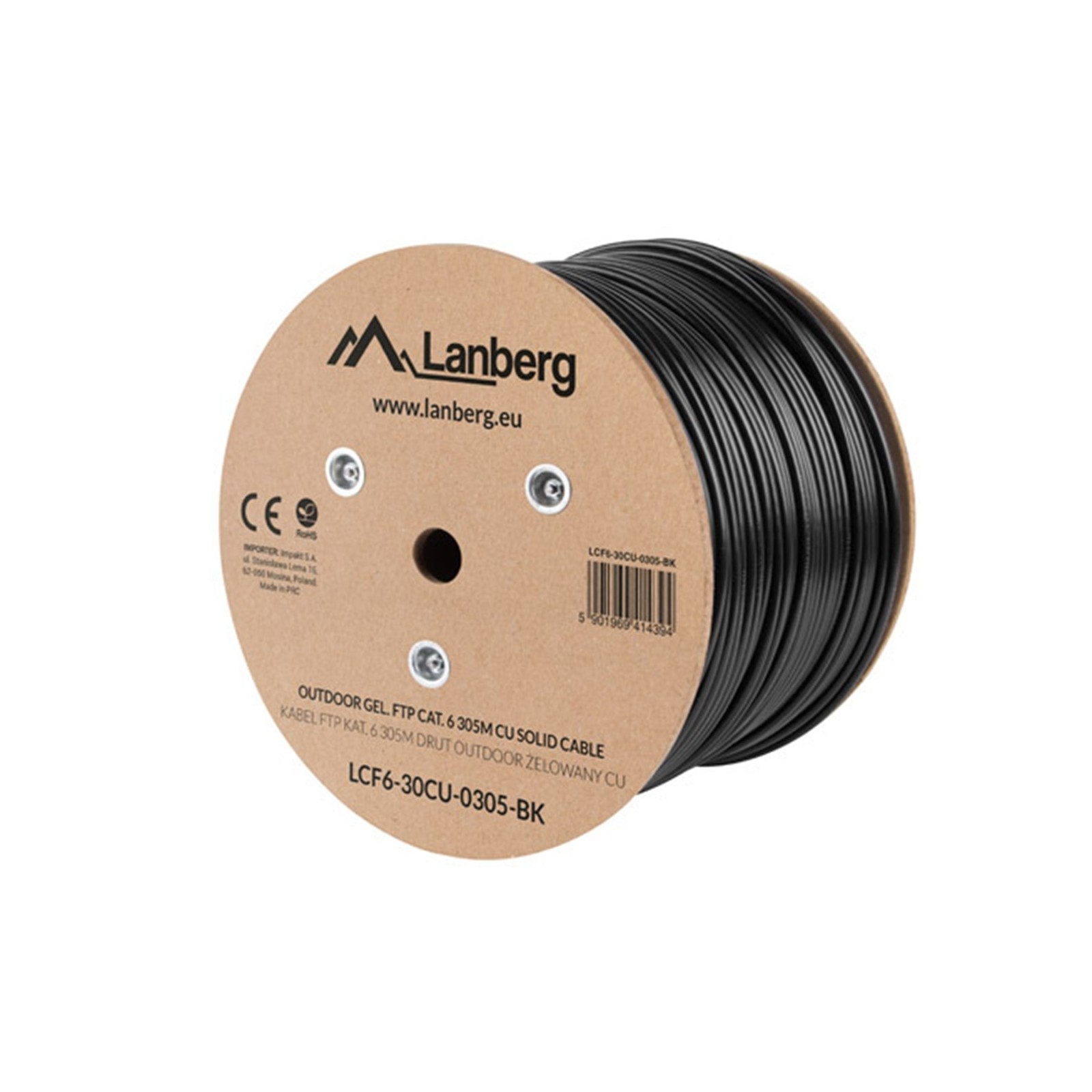 Bobina exterior lanberg cat6 ftp rj45