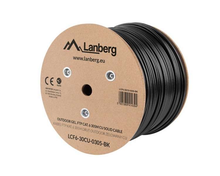 Bobina exterior lanberg cat6 ftp rj45