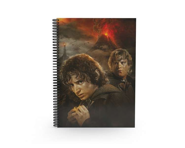 Libreta efecto 3d frodo y sam