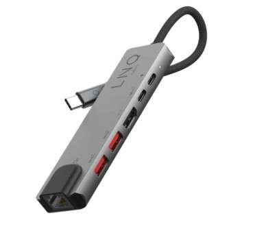 p ph2Hub multipuerto 6 en 1 Pro USB C de 10 Gbps con HDMI 4K y Ethernet h2pConcentrador multipuerto profesional 6 en 1 pEn luga