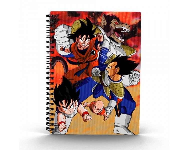 Libreta efecto 3d goku vs vegeta