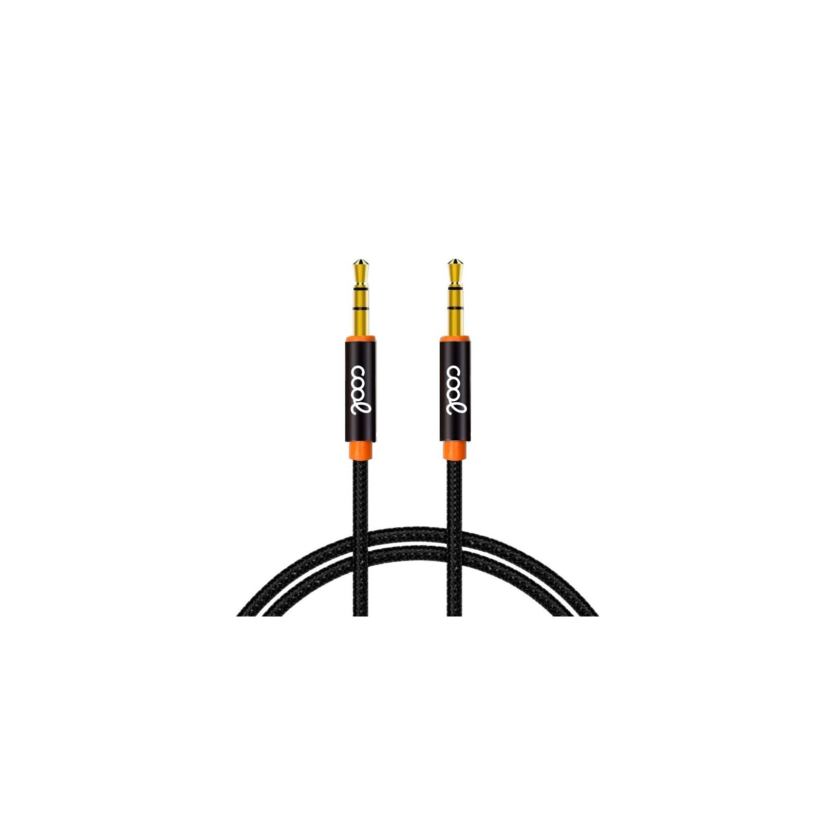 COOL CABLE JACK 3.5 MM A JACK 3.5 MM  AUDIO-AUDIO NYLON NEGRO (1M)