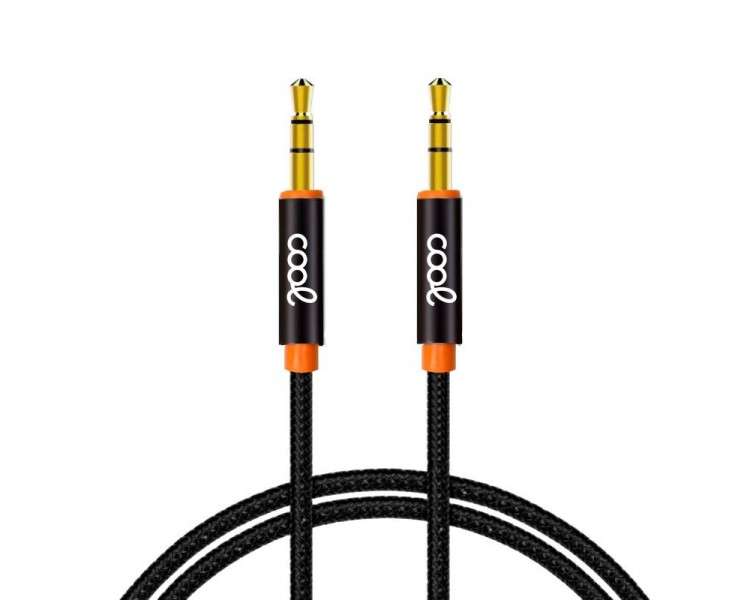 COOL CABLE JACK 3.5 MM A JACK 3.5 MM  AUDIO-AUDIO NYLON NEGRO (1M)