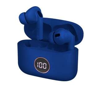 COOL AURICULARES STEREO BLUETOOTH EARBUDS LCD AIR PRO AZUL