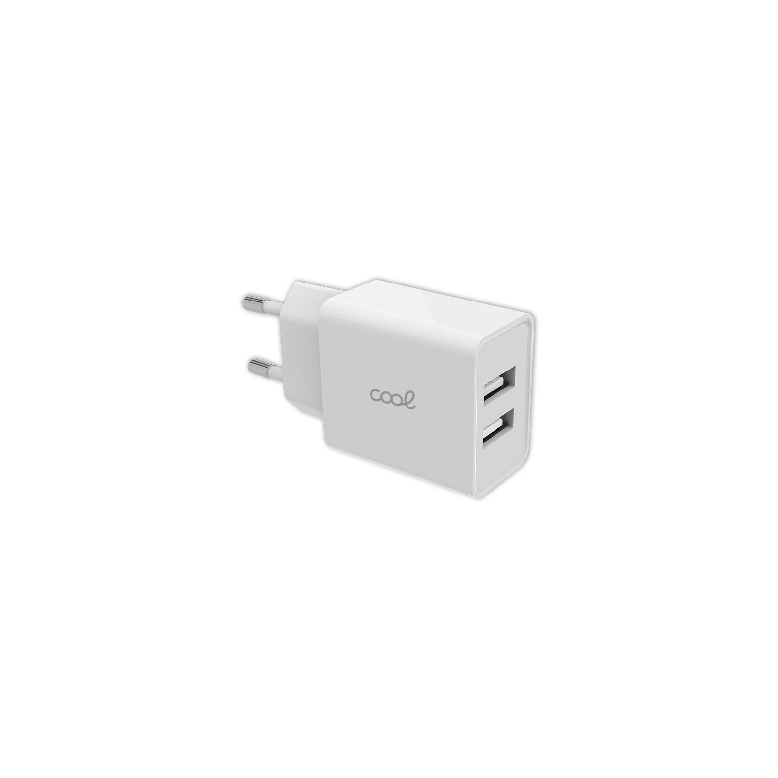 COOL CARGADOR RED UNIVERSAL ENTRADA 2 X USB  2.4 AMPERIOS BLANCO