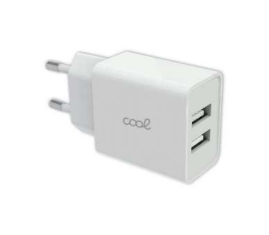 COOL CARGADOR RED UNIVERSAL ENTRADA 2 X USB  2.4 AMPERIOS BLANCO