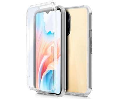 COOL FUNDA  SILICONA 3D  OPPO A38 / A18 (TRANSPARENTE FRONTAL + TRASERA)