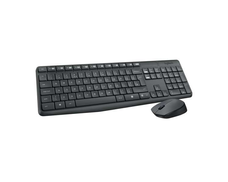 Logitech Teclado y raton Inalambrico MK235 Gris