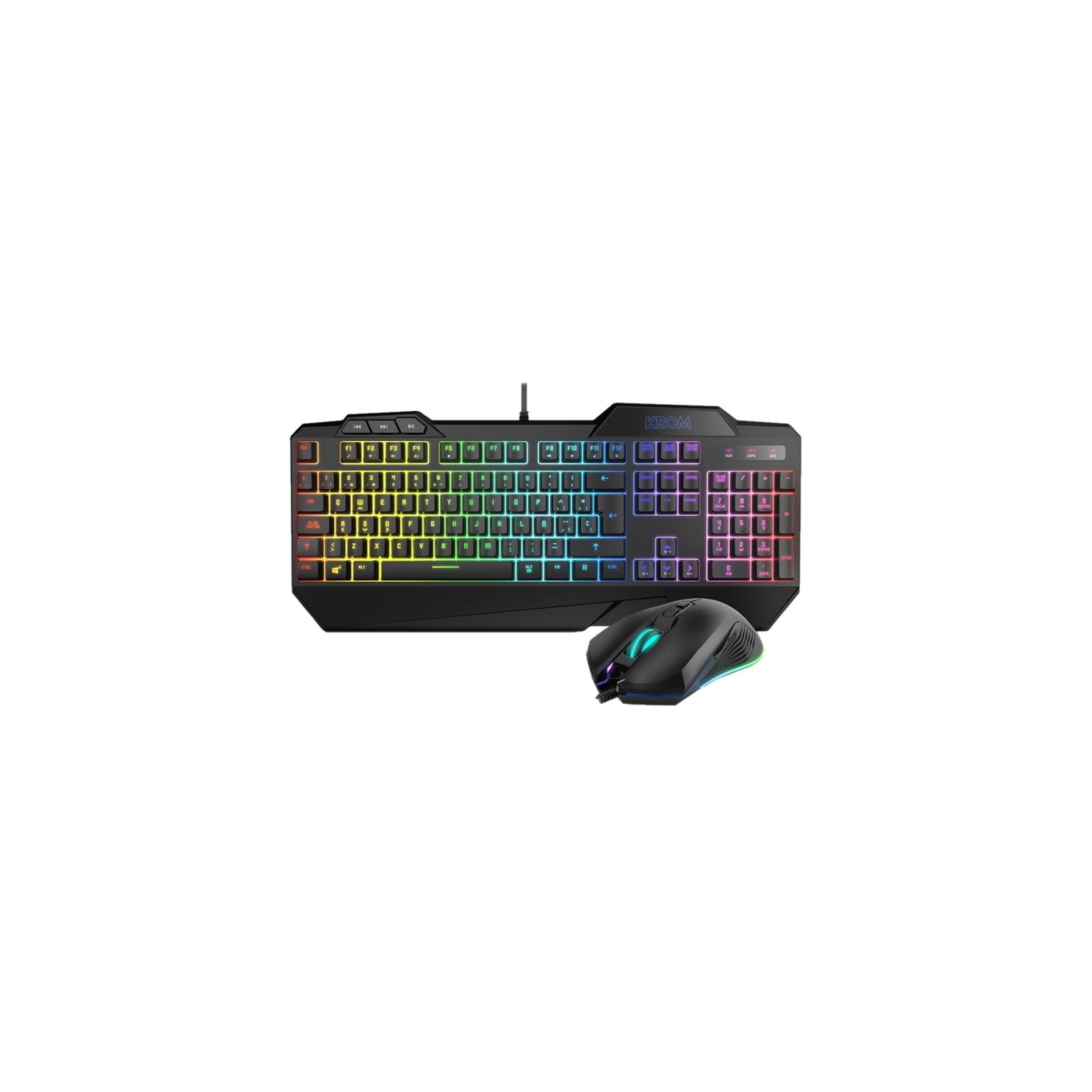 Krom Pack Teclado Semimecanico y Raton Krusher SP