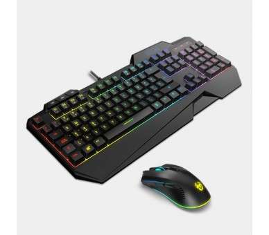 Krom Pack Teclado Semimecanico y Raton Krusher SP