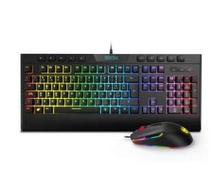 Krom Pack RGB Teclado Membrana y Raton Kalyos SP