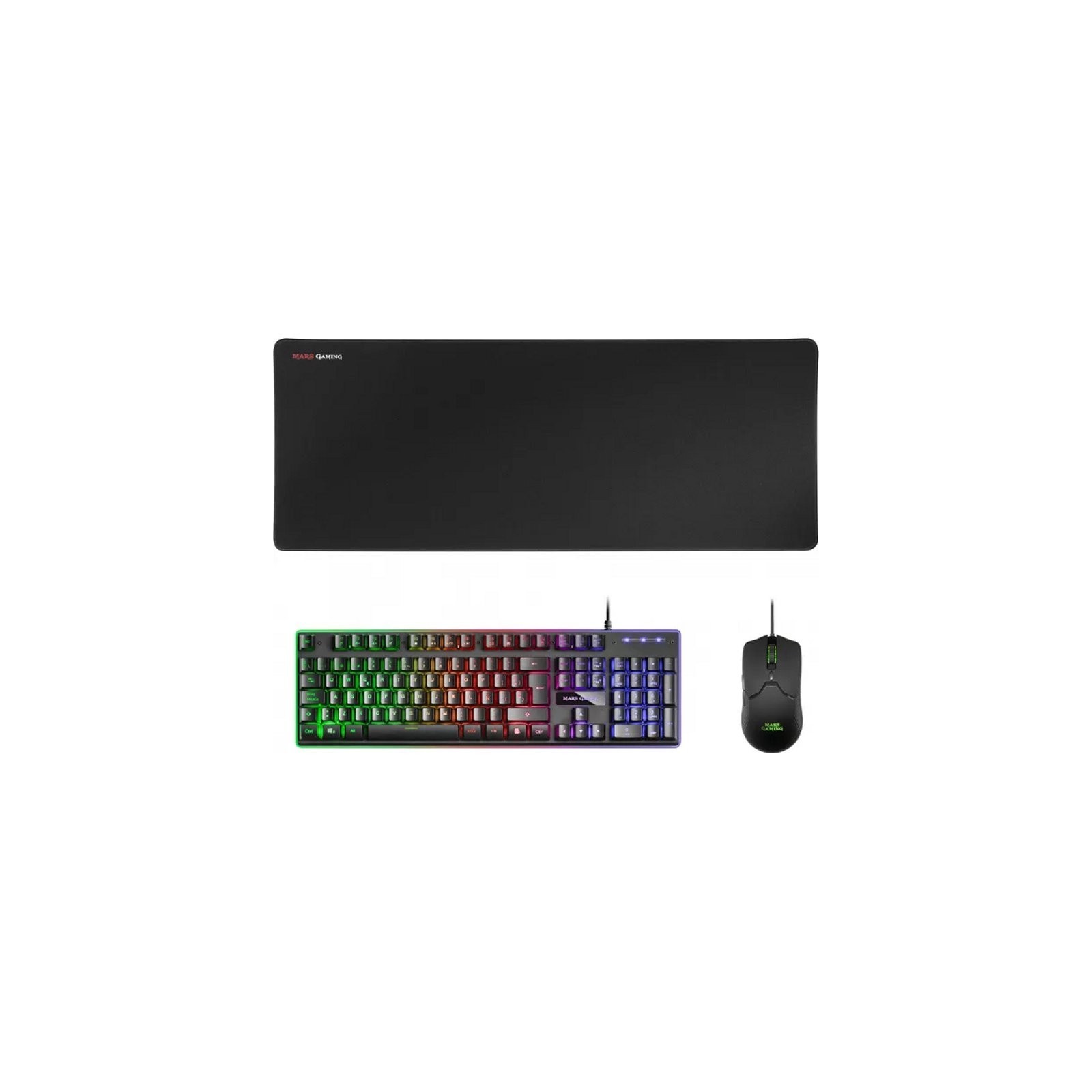 Mars Gaming Combo MCPX GAMING 3IN1 RGB Negro