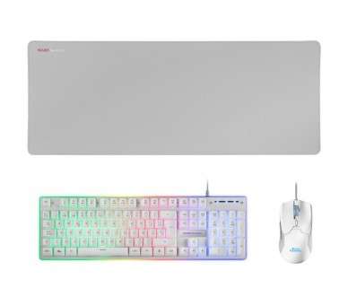 Mars Gaming Combo MCPX GAMING 3IN1 RGB BLANCO