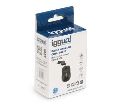 iggual Raton retractil COM BASIC 800DPI negro