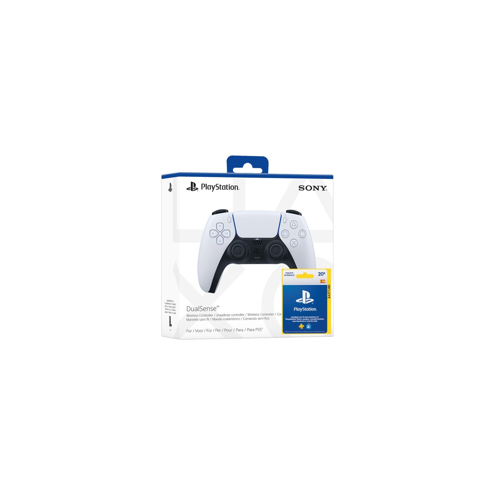 DUALSENSE WIRELESS CONTROLLER WHITE (BLANCO) + PLAYSTATION NETWORK 20 EUROS