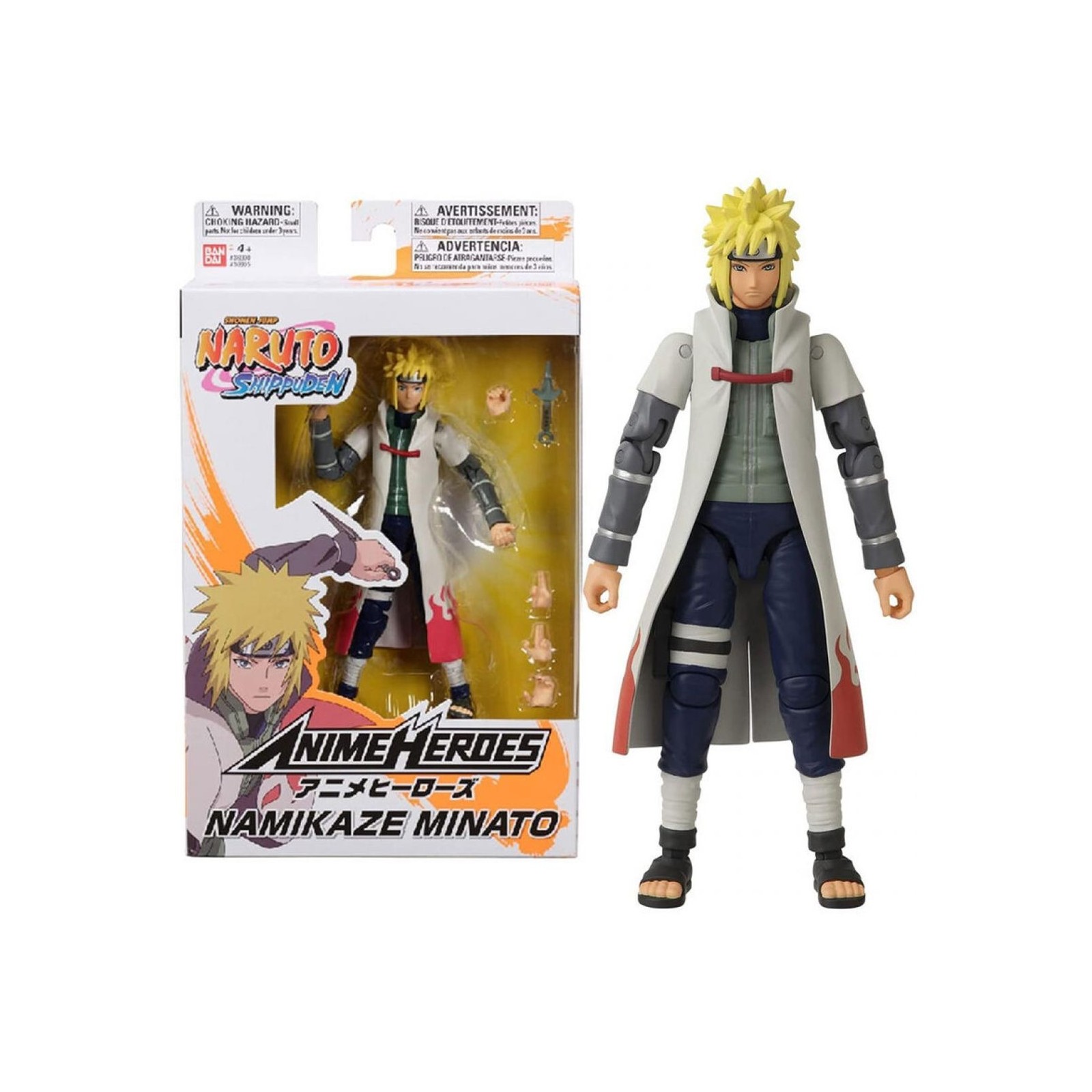 Figura bandai anime heroes naruto namikaze