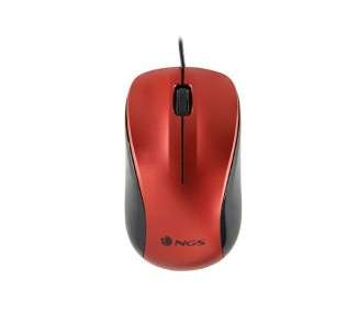 Raton optico ngs wired crew rojo