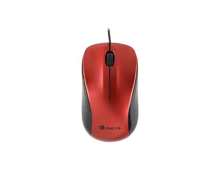 Raton optico ngs wired crew rojo