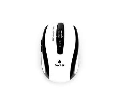 Raton optico ngs white flea advanced