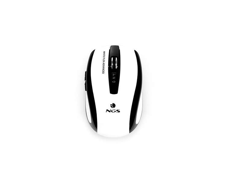 Raton optico ngs white flea advanced