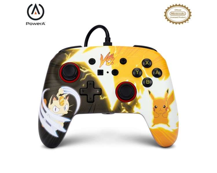 PowerA Enhanced Wired Controller - Nintendo Switch - Pikachu vs. Meowth