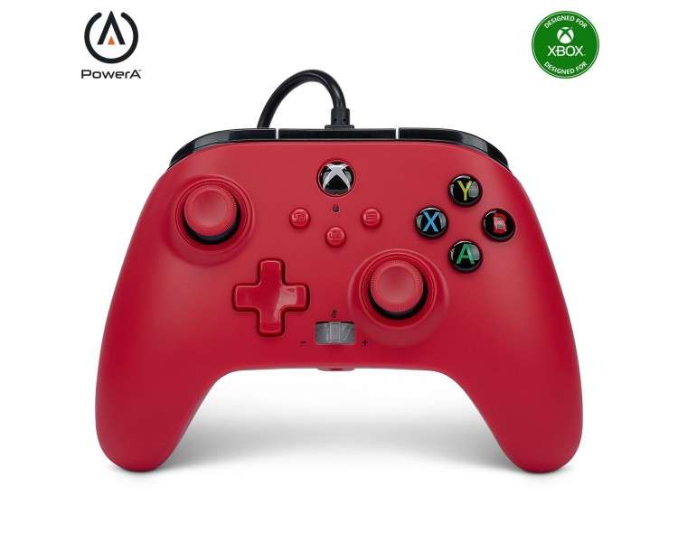 PowerA Enhanced Wired Controller - Xbox Series X/S - Artisan Red