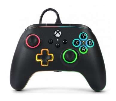 PowerA Advantage Wired Controller - Xbox Series X/S -  m/ Lumectra + RGB LED Strip - Black