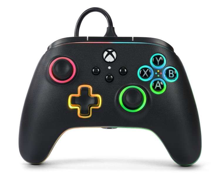 PowerA Advantage Wired Controller - Xbox Series X/S -  m/ Lumectra + RGB LED Strip - Black