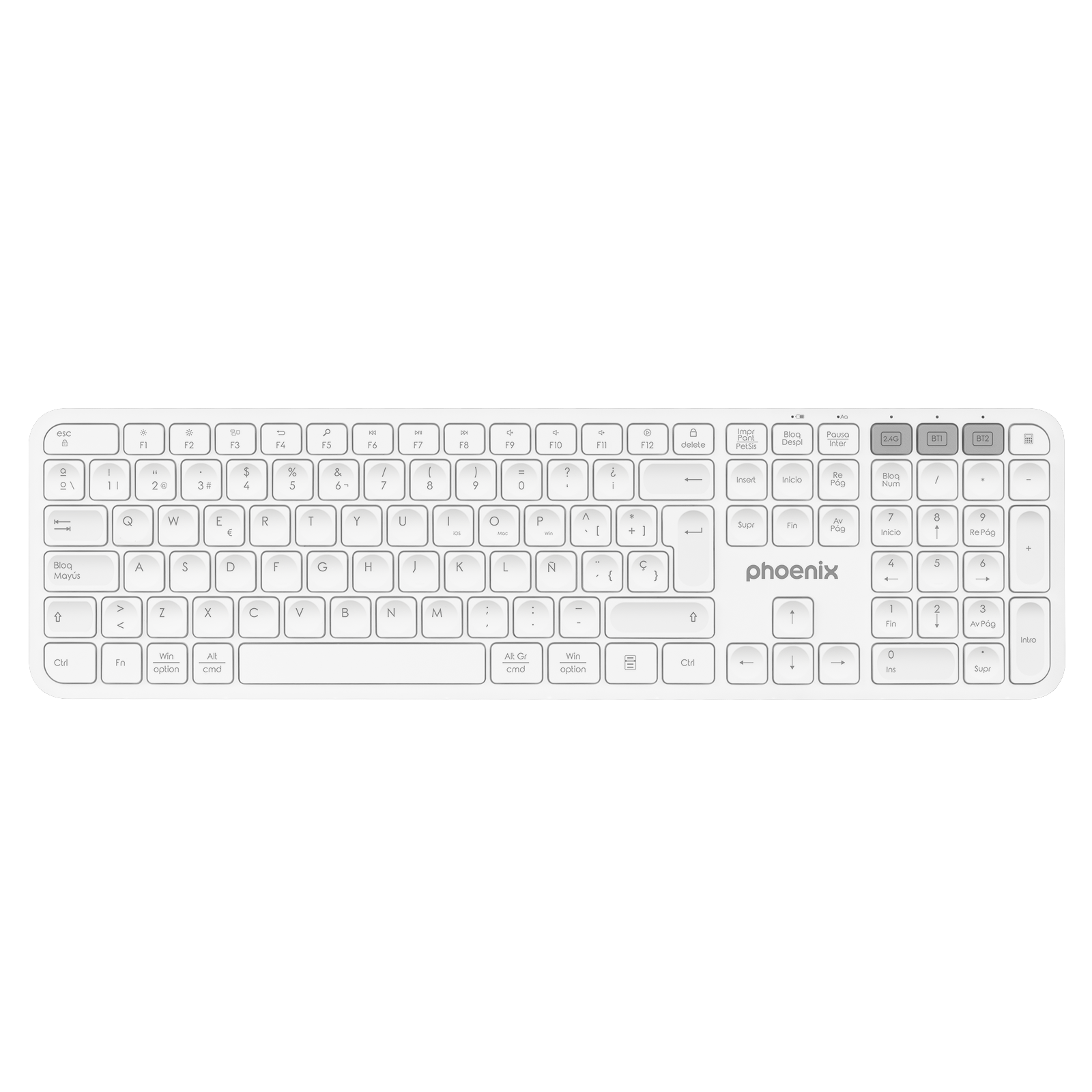 Teclado inalambrico multidispositivo phoenix k300 blueooth