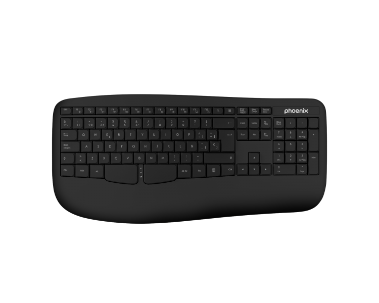 Phoenix k201 teclado ergonomico inalambrico 24ghz