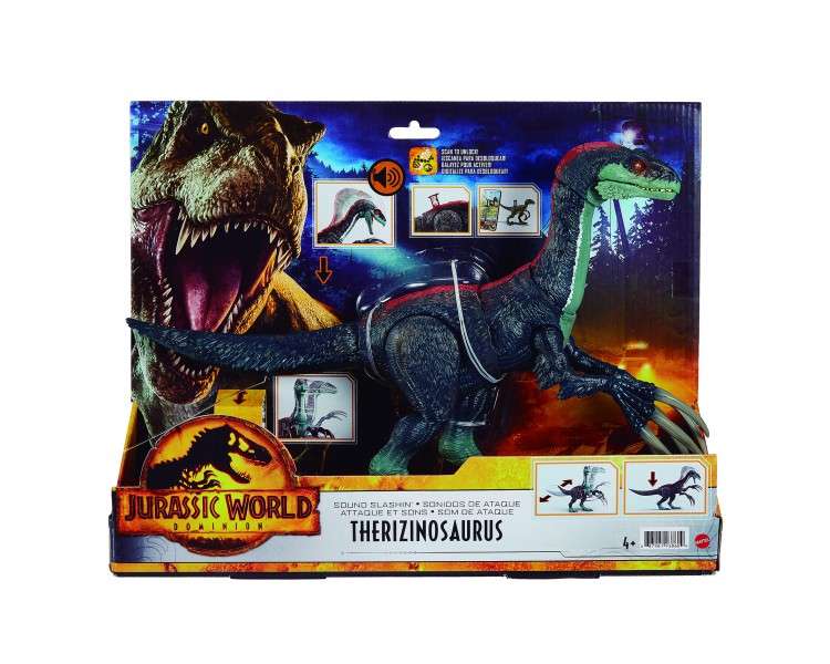 Figura mattel jurassic world dinosaurio escalopista