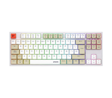 Teclado gaming royal pbt mecanico blanco