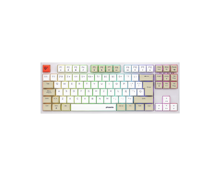 Teclado gaming royal pbt mecanico blanco