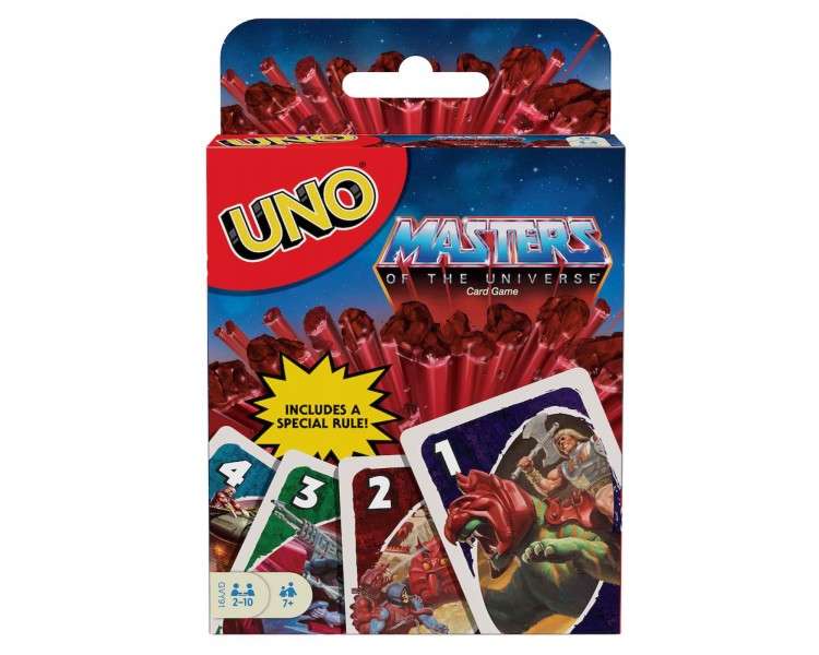 Juego cartas uno mattel masters of