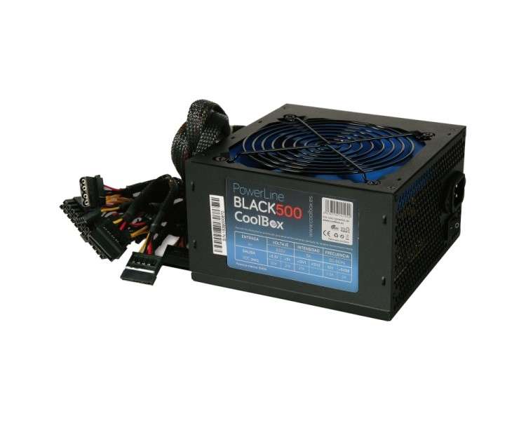 CoolBox Fuente Alim ATX Powerline Black 500