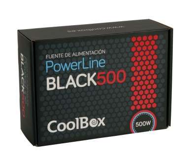 CoolBox Fuente Alim ATX Powerline Black 500