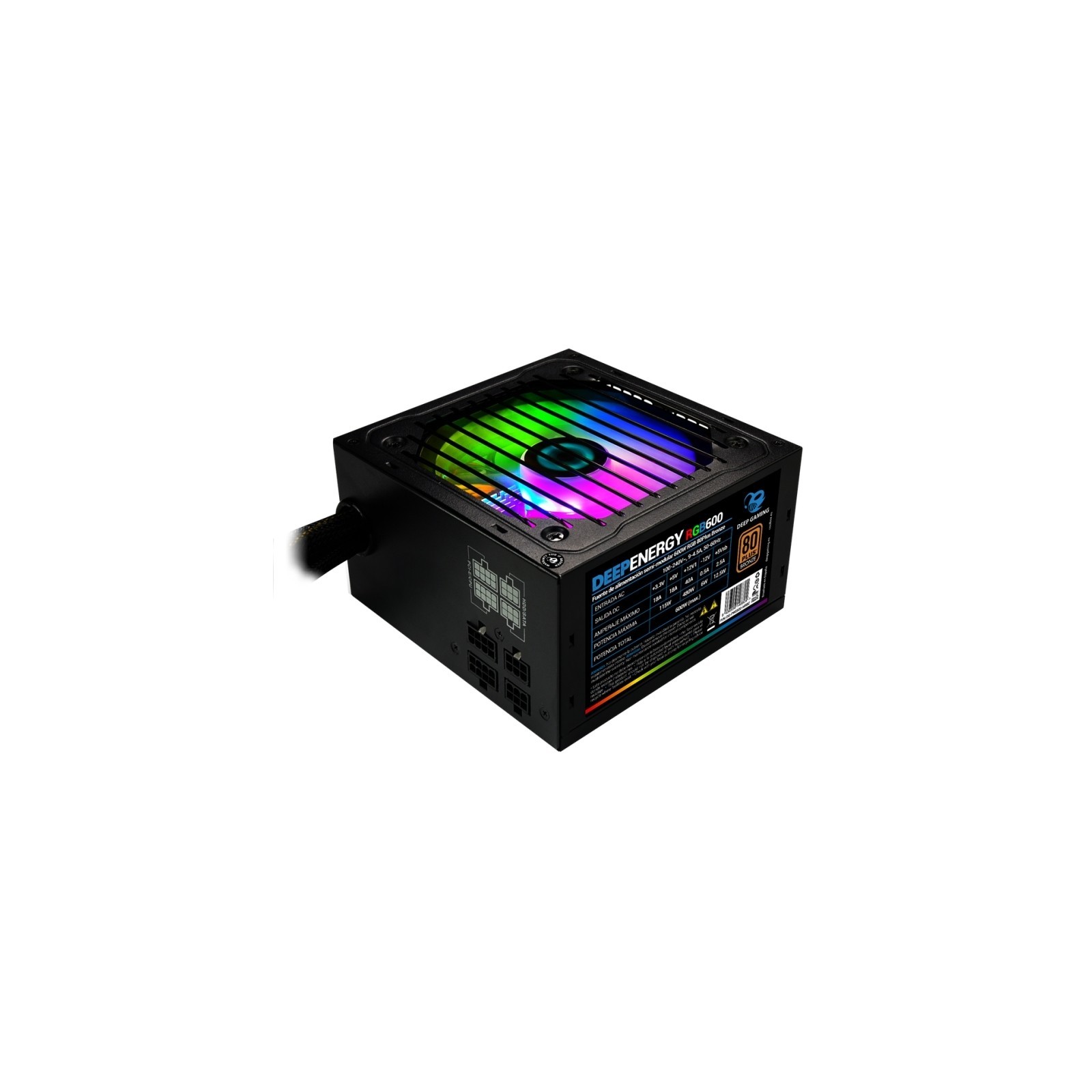 Deepgaming Fuente Alimentacion 600 W 80Bronze