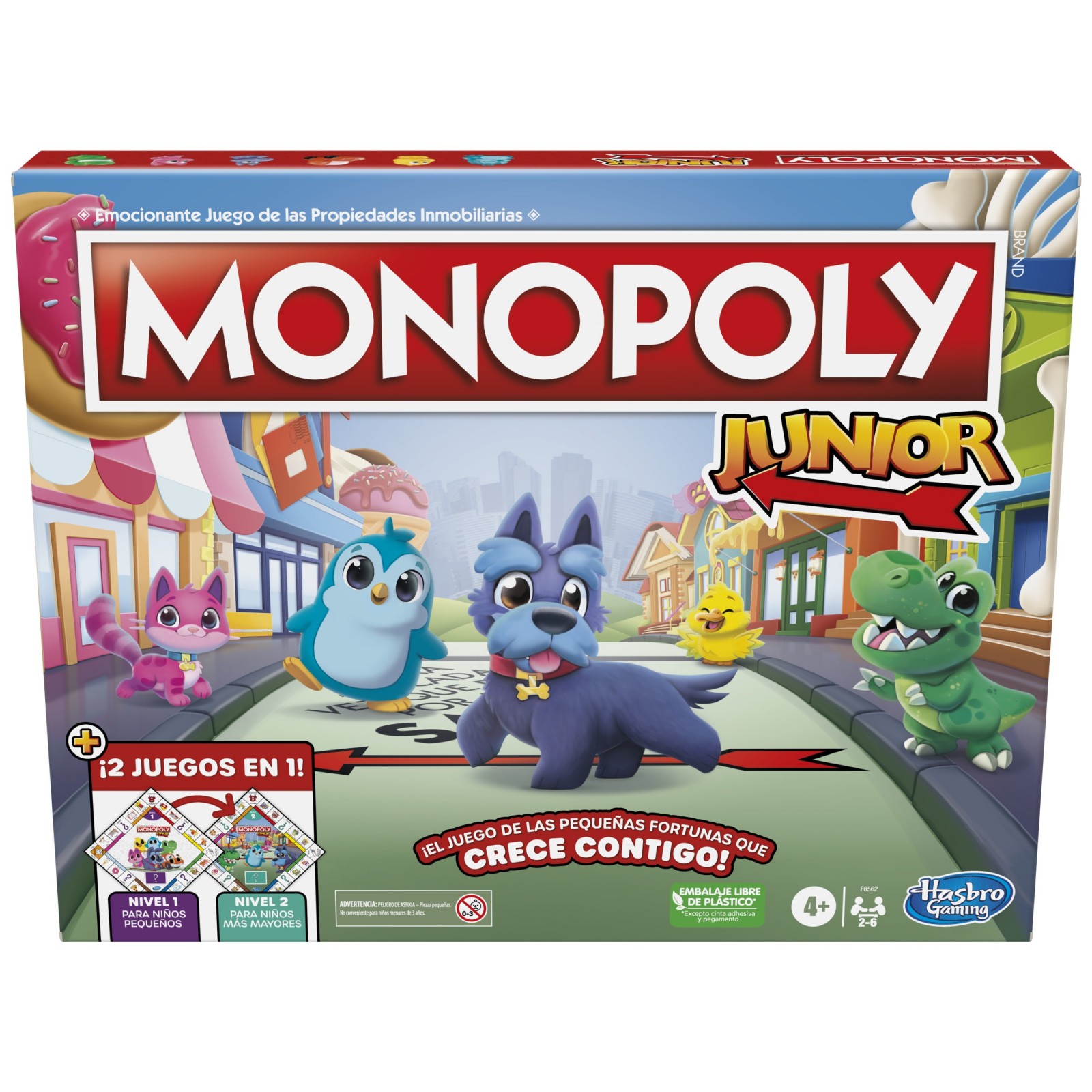 Juego mesa hasbro monopoly junior espanol