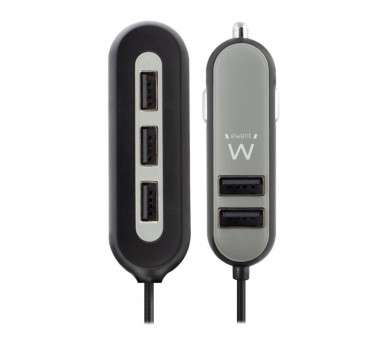 Cargador usb ewent coche 5 puertos