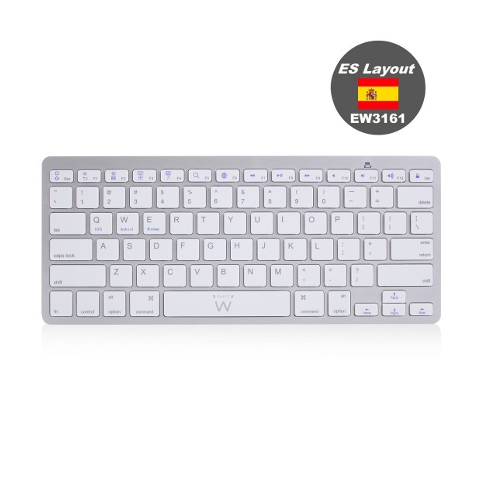 Teclado ultradelgado bluetooth ewent ew3161 tablet