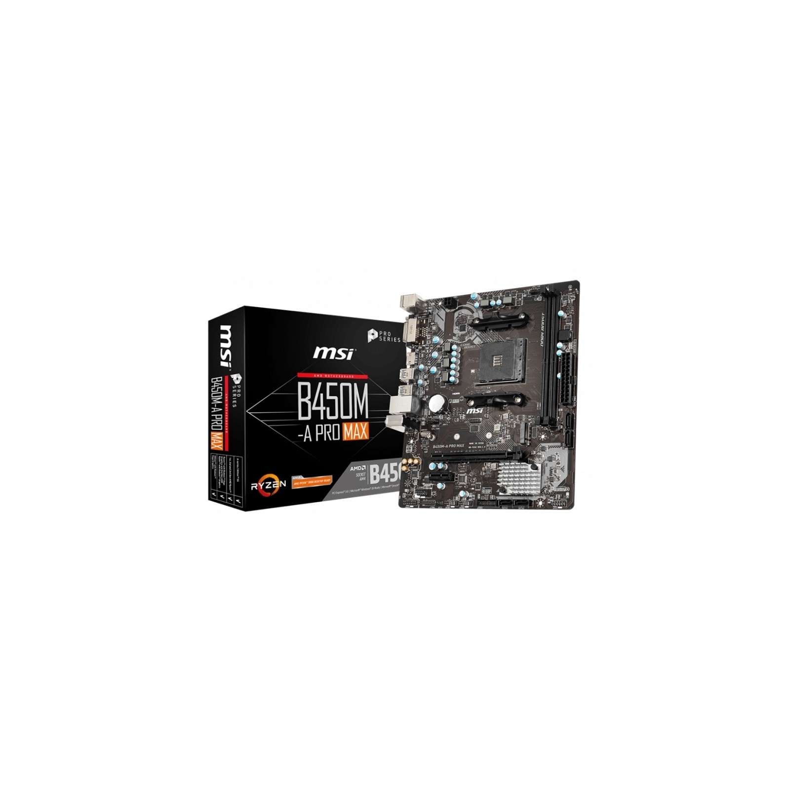 MSI Placa Base B450M A PRO MAX mATX AM4