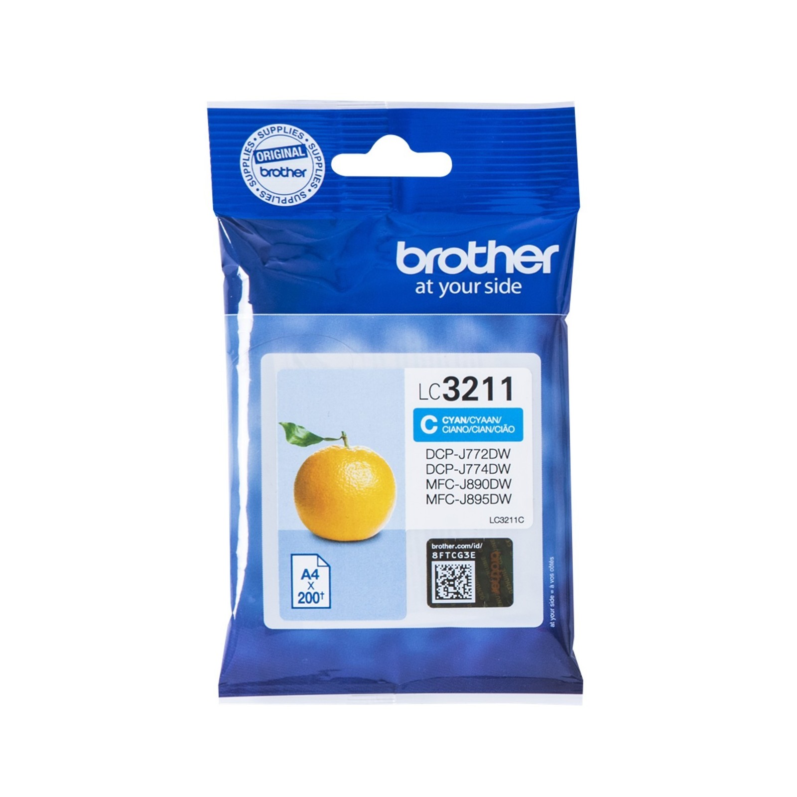 Cartucho tinta brother lc3211c cian 200