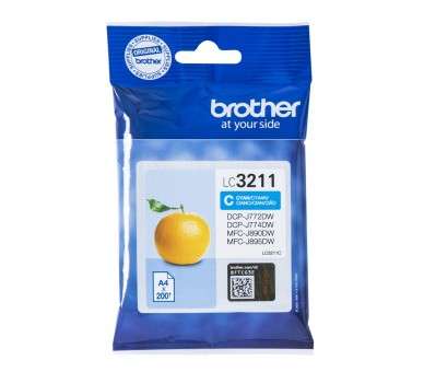 Cartucho tinta brother lc3211c cian 200