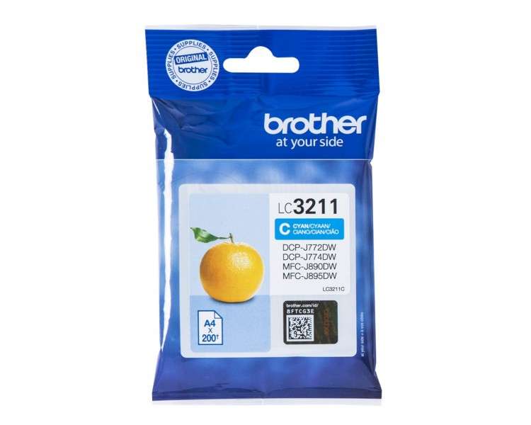 Cartucho tinta brother lc3211c cian 200