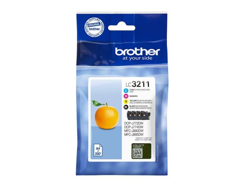 Pack cartuchos tinta brother lc3211val negro