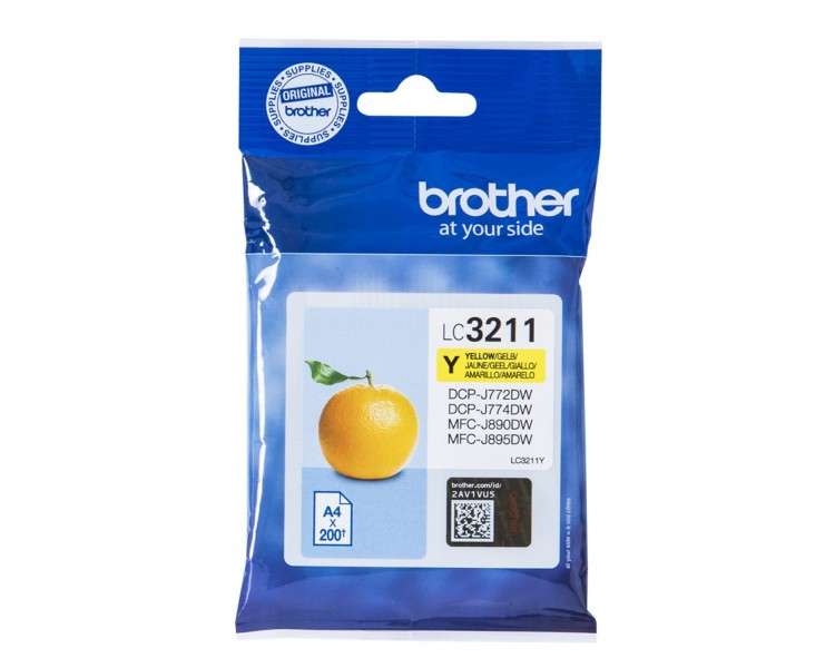 Cartucho tinta brother lc3211y amarillo 200