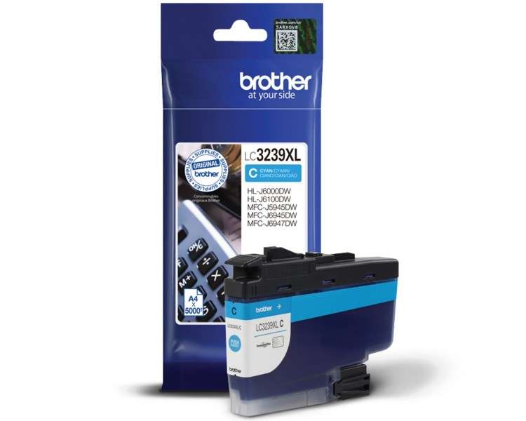 Cartucho tinta brother lc3239xlc cian 5000