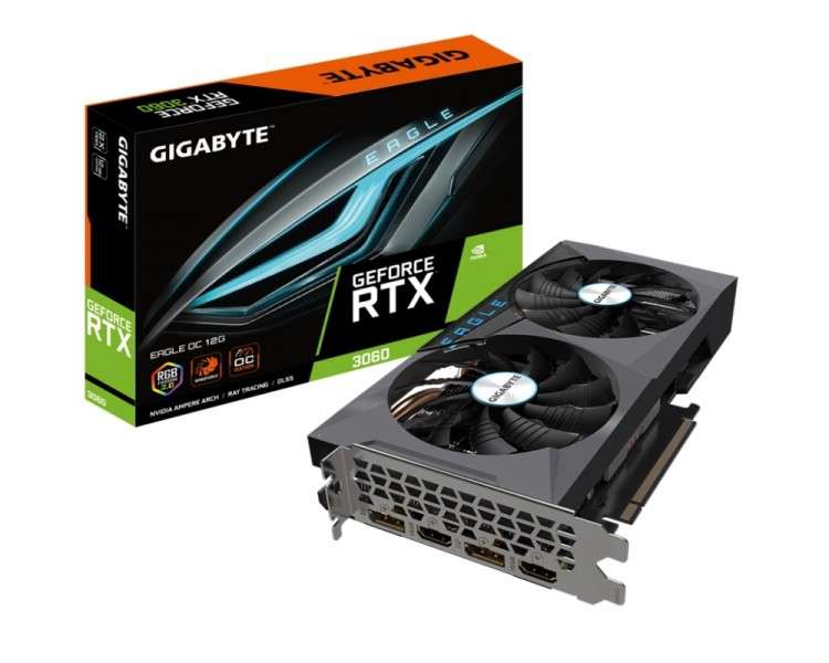 Gigabyte VGA NVIDIA RTX 3060 EAGLE OC 12G DDR6 LHR